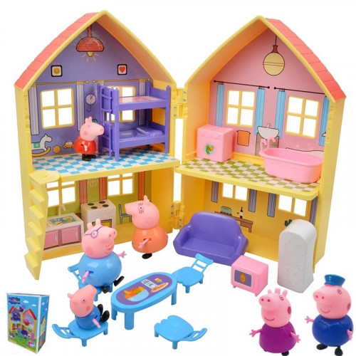 Ігровий набір - будинок з меблями та 6 фігурок 'Свинка Пеппа' (Peppa Pig) арт. 8889-1