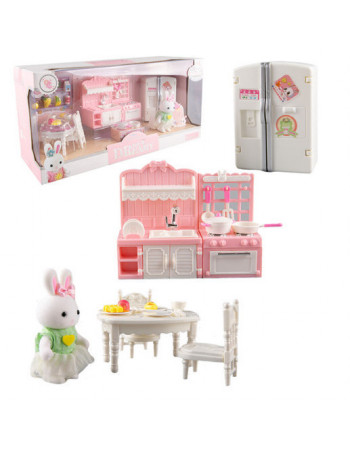 Набір меблів з фігуркою зайчика 'Кухня' (аналог Sylvanian Families) арт. 6617