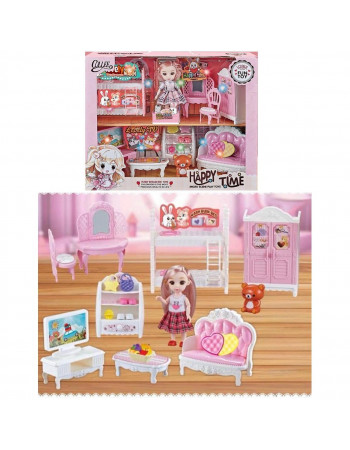 Ігровий набір меблів з лялькою арт. 2027-17