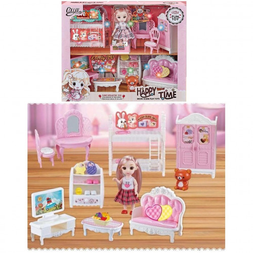 Ігровий набір меблів з лялькою арт. 2027-17