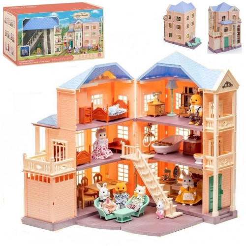 Ігровий будинок для ляльок, флоксових фігурок (аналог Sylvanian Families) арт. 1808