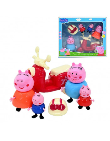 Ігровий набір - та 4 фігурки 'Свинка Пеппа' (Peppa Pig) та мопед арт. 552-6/2