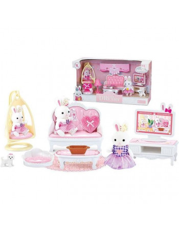 *Набір меблів з фігуркою зайчика 'Вітальня' (аналог Sylvanian Families) арт. 6619