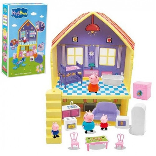 Ігровий набір - будинок з меблями та 4 фігурками 'Свинка Пеппа' (Peppa Pig) арт. YM 880
