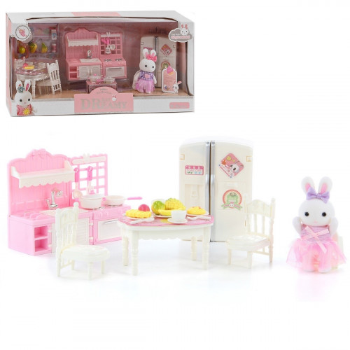 Набір меблів з фігуркою зайчика 'Кухня' (аналог Sylvanian Families) арт. 6617