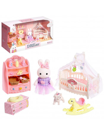 Набір меблів із фігуркою зайчика 'Дитяча кімната' (аналог Sylvanian Families) арт. 6618