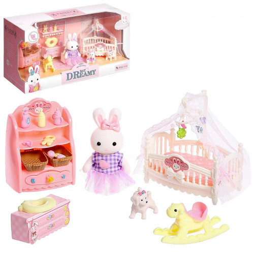 Набір меблів із фігуркою зайчика 'Дитяча кімната' (аналог Sylvanian Families) арт. 6618