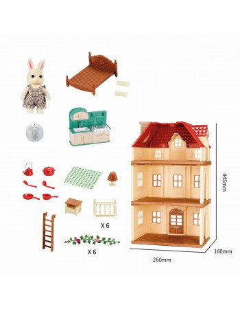 Ігровий будинок для ляльок, флоксових фігурок (аналог Sylvanian Families) арт. A 07