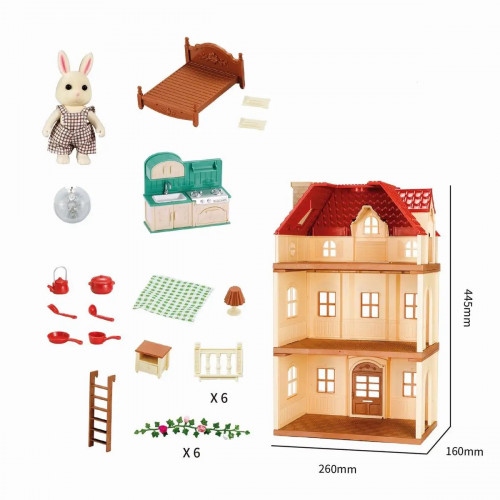 Ігровий будинок для ляльок, флоксових фігурок (аналог Sylvanian Families) арт. A 07