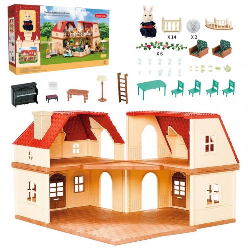 *Ігровий будинок для ляльок, флоксових фігурок (аналог Sylvanian Families) арт. A 08