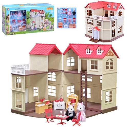 Будиночок аналог Sylvanian Families 'Великий із зайчиками' арт.012-10