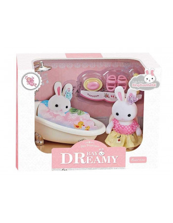 Набір меблів 'Ванна' з фігуркою зайчика (аналог Sylvanian families) арт. 6621-4