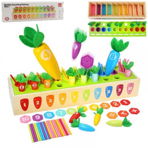 Навчальний дерев'яний набір 'Математичний сортер' арт. C 65660