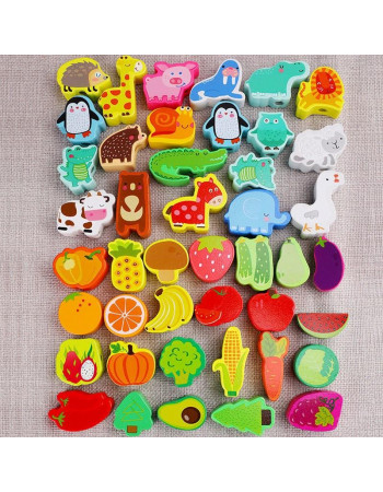 Дерев'яна шнурівка у відрі (139 деталей) арт. С 74443