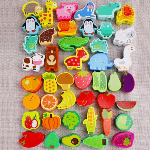 Дерев'яна шнурівка у відрі (139 деталей) арт. С 74443