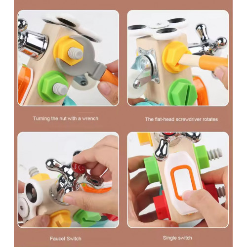 Розвиваюча дерев'яна іграшка 'Бізіборд' арт. C 65678