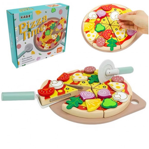 Дерев'яна гра 'Піца на липучках' арт. C 71014