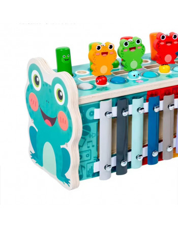 Дерев'яна іграшка (стукалка, ксилофон, магнітна гра, шестерні) арт. С 61693
