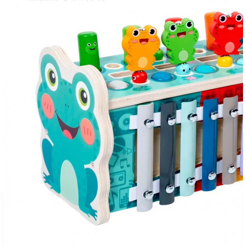 Дерев'яна іграшка (стукалка, ксилофон, магнітна гра, шестерні) арт. С 61693