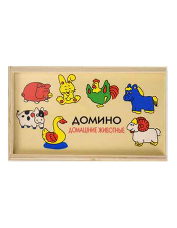 Дитяче дерев'яне доміно (Домашні тварини) арт. 39488