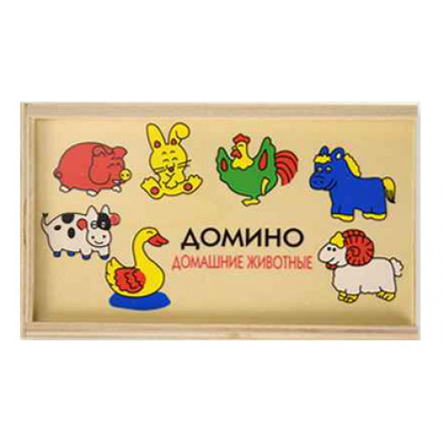 Дитяче дерев'яне доміно (Домашні тварини) арт. 39488