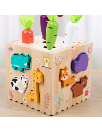 Дерев'яна розвиваюча іграшка 'Логічний куб' (рибалка/стукалка/сортер) арт. C 73230