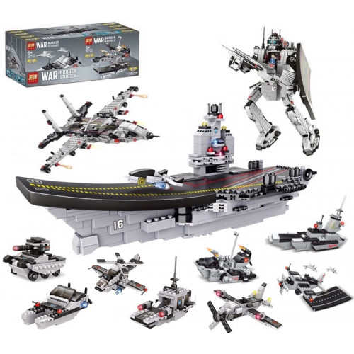 Набір конструкторів 8 в 1 War border stuggle 'Корабель - крейсер - авіаносець 'Liaoning' (806 деталей) арт. 8011