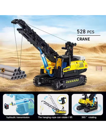 *Конструктор Hydraulic systems ''Будівельний кран'' з гідравлічною системою (528 деталей) арт. FC 9222