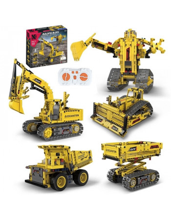 Конструктор на радіокеруванні 4в1 'Будівельна техніка' (555 деталей) арт. 96173