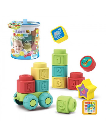 Конструктор із прогумованими деталями Soft rubber blocks арт. 6123