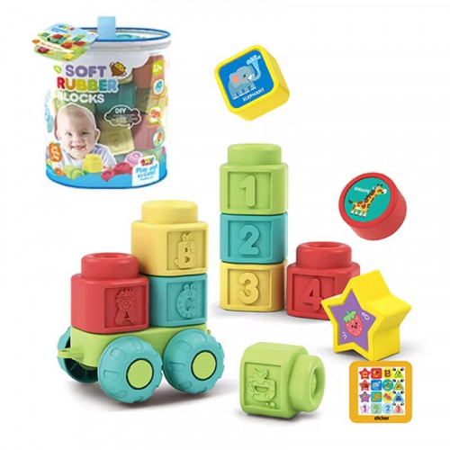 Конструктор із прогумованими деталями Soft rubber blocks арт. 6123