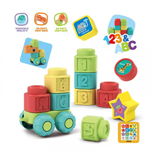 Конструктор із прогумованими деталями Soft rubber blocks арт. 6123