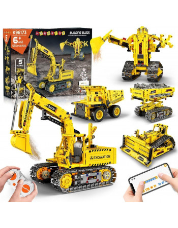 Конструктор на радіокеруванні 4в1 'Будівельна техніка' (555 деталей) арт. 96173