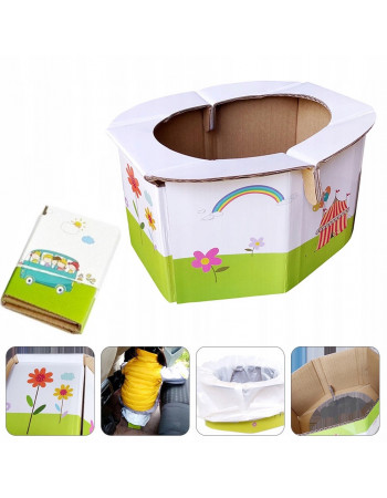 Дитячий складаний дорожній горщик (картон)