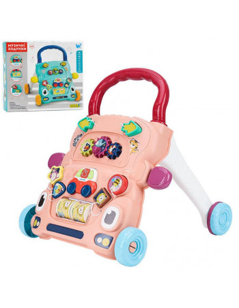 Каталка - ходунки з ігровим центром TM WToys РОЖЕВІ арт. 67127