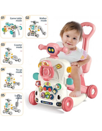 Багатофункціональна каталка 6 в 1 (толокар, самокат, столик, ходунки) Activity Walker арт. 6038