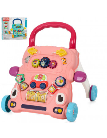Каталка - ходунки з ігровим центром TM WToys РОЖЕВІ арт. 67127