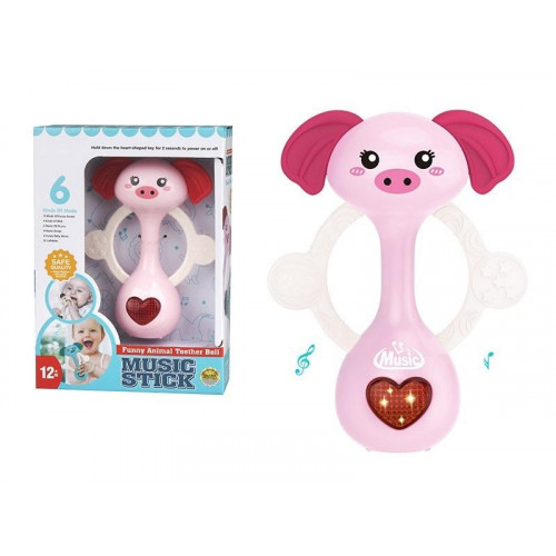 Брязкальце музичне 'Funny Animal' СВИНКА арт. SL 83025 /26/27/28