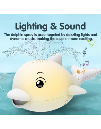 Іграшка-фонтан для ванної 'Дельфин' БІЛИЙ арт. 6699 B/Q