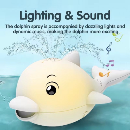 Іграшка-фонтан для ванної 'Дельфин' БІЛИЙ арт. 6699 B/Q