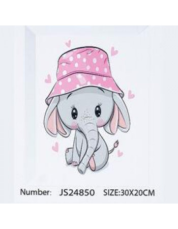 Алмазна мозаїка для дитячої творчості 'Слоник' (20-30 см) арт. JS 24850
