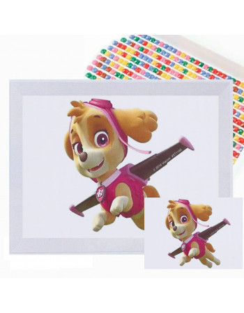 Алмазна мозаїка для дитячої творчості 'Скай/Щенячий патруль' (20-30 см) арт. JS 20483