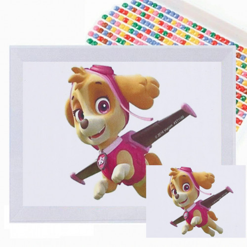 Алмазна мозаїка для дитячої творчості 'Скай/Щенячий патруль' (20-30 см) арт. JS 20483