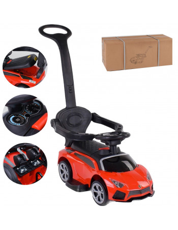 Каталка - толокар музична з батьківською ручкою TM JOY арт. LB 8202 R