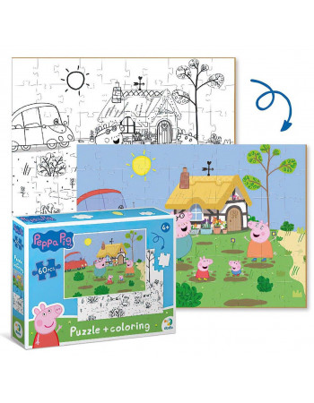Пазли-розмальовка 2 в 1 'Peppa Pig' (60 деталей) арт. 200119