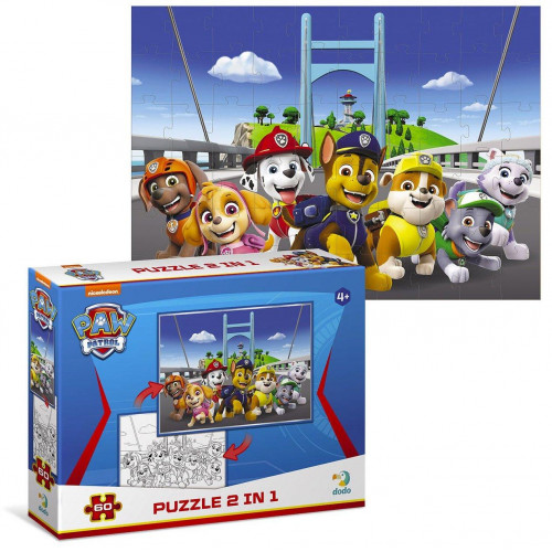 Пазли-розмальовка 2 в 1 'Paw patrol, Щенячий патруль' (60 деталей) арт. 200162
