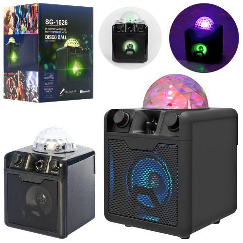 Портативна колонка Bluetooth з дискошаром арт. 1626