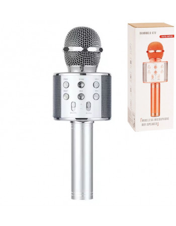 Мікрофон для караоке бездротовий СРІБЛЯСТИЙ (SILVER) арт. 48340