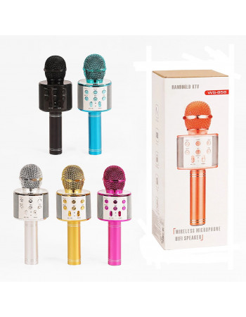 Мікрофон для караоке бездротовий СРІБЛЯСТИЙ (SILVER) арт. 48340