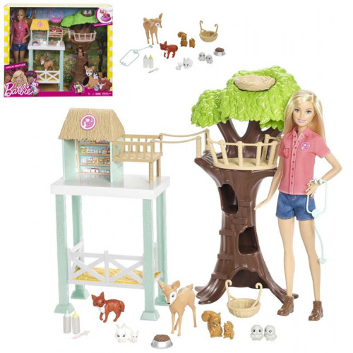 УЦІНКА!!! Ігровий набір - лялька Барбі та центр порятунку тварин (Barbie Animal Rescuer Center Doll Playset) арт. FCP78